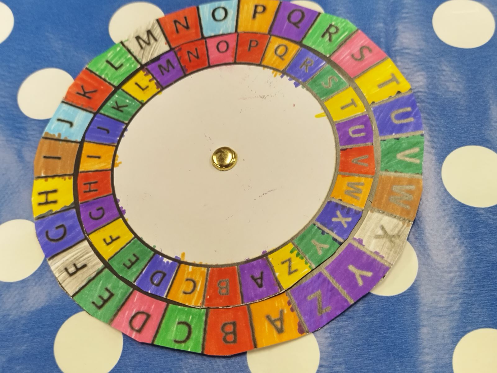 a multi-coloured codebreaker pinwheel