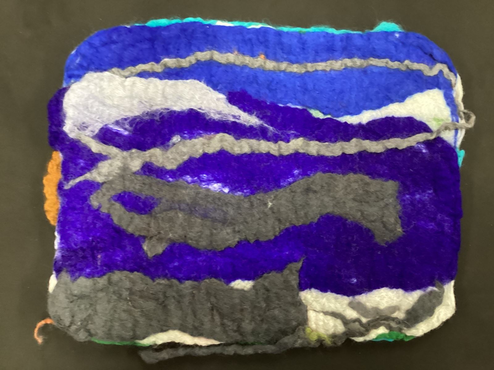 dark blue dragon on a blue background