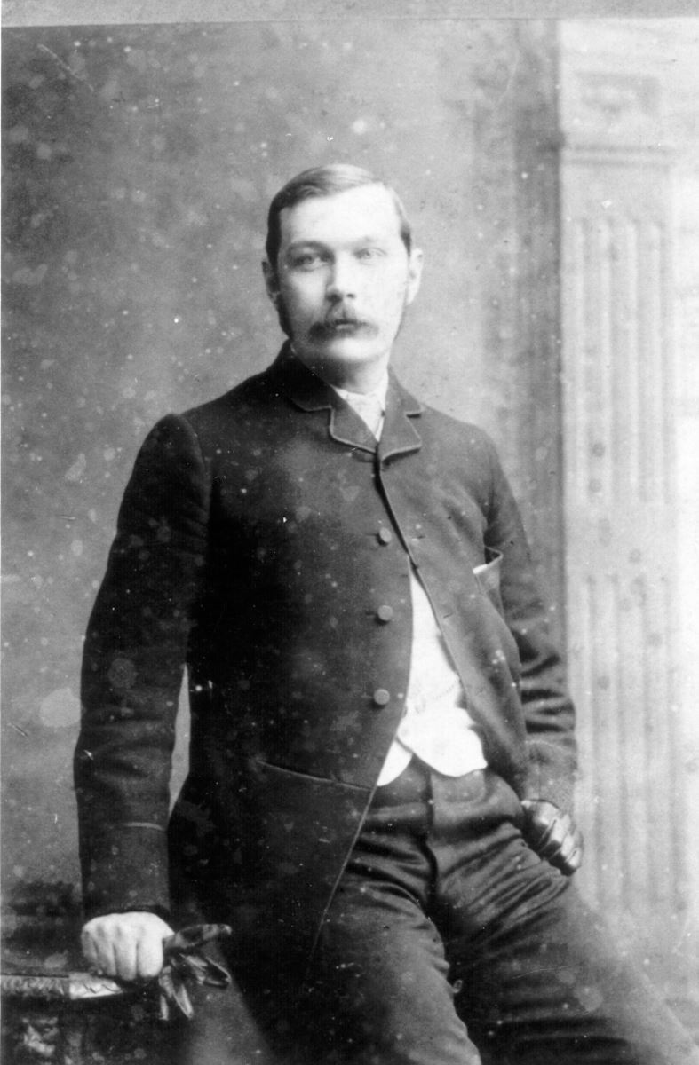 A photograph of Conan Doyle
